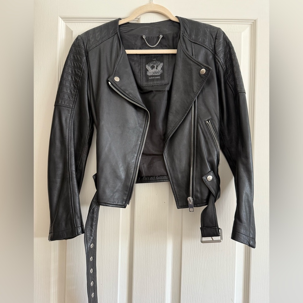 Diesel Black Leather Biker Jacket